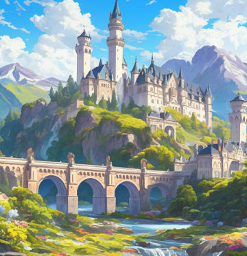 お城のAIイラスト