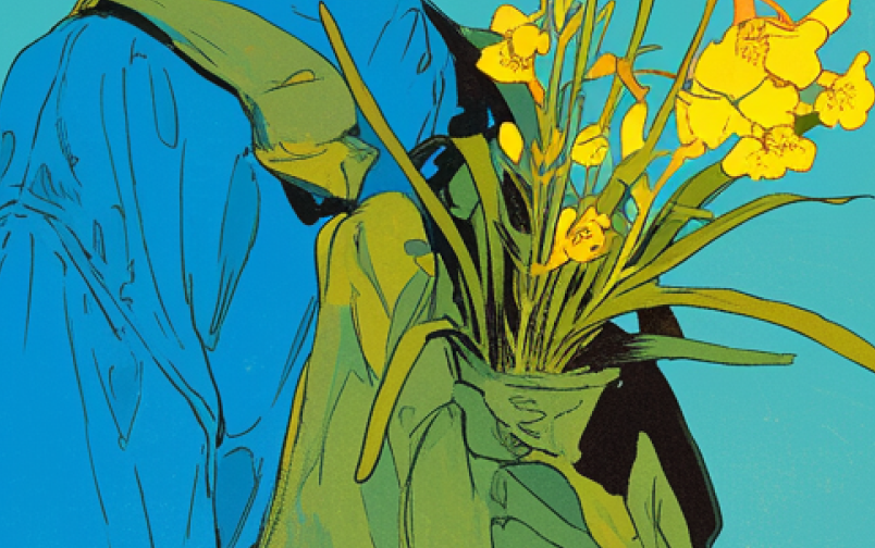 クリエイティブな活動する男性のイラスト